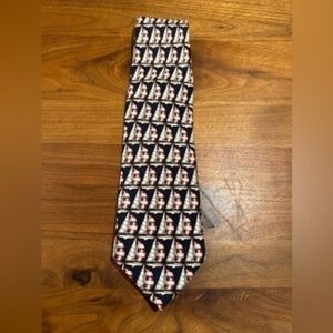 Christian Pelini Mens Tie Silk Necktie 59 Long 4 Wide Sailboats. D